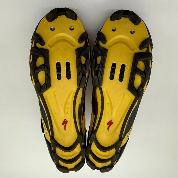 SPECIALIZED Body Geomentry Clipless Cycling Shoes Men US 9 Yellow 6113-3242 READ